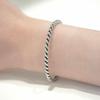 HARANG HR 11B_Silver Twist Bangle Bracelet