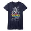 Voltron Cartoon Colorful Logo With Voltron Junior Women Fitted T Shirt