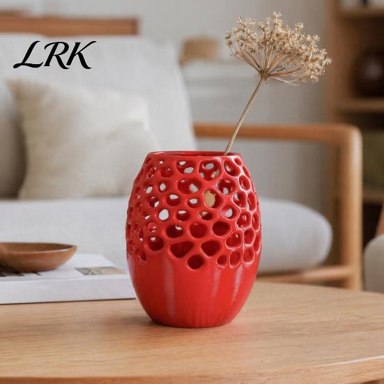 Modern Honeycomb Pen Holder Holder, 3D Printed Hollow Design Container, Stylish Desk Organizer for Pencils Makeup Brushes