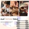 5Pcs Texture Tool Sets For Clay Art Clay Modeling Pattern Rollers Kit Texture Rolling Emboss Plaids Hand Rollers For Diy Crafts