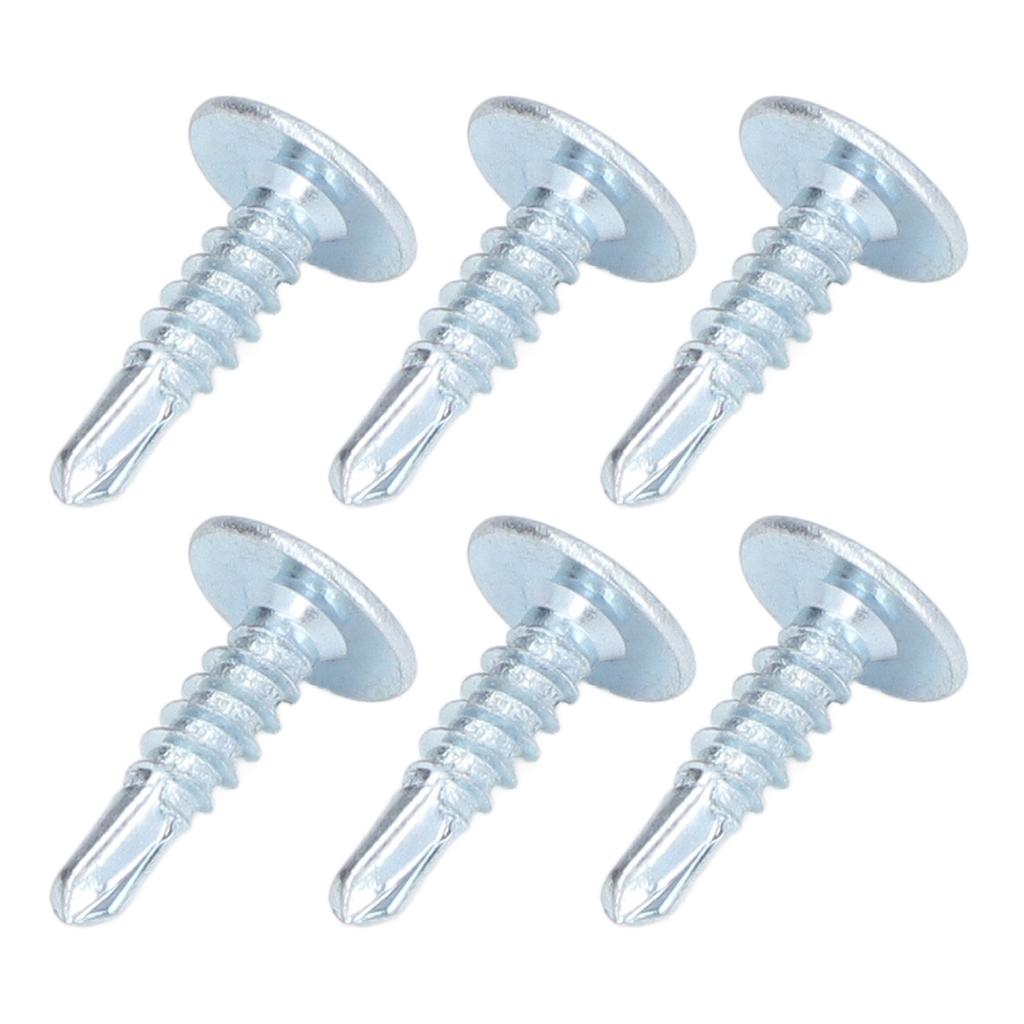 50PCS Round Head Drill Screw Non Slip Carbon Steel Galvanized Self Drilling Screws 4.2x16mm Washer