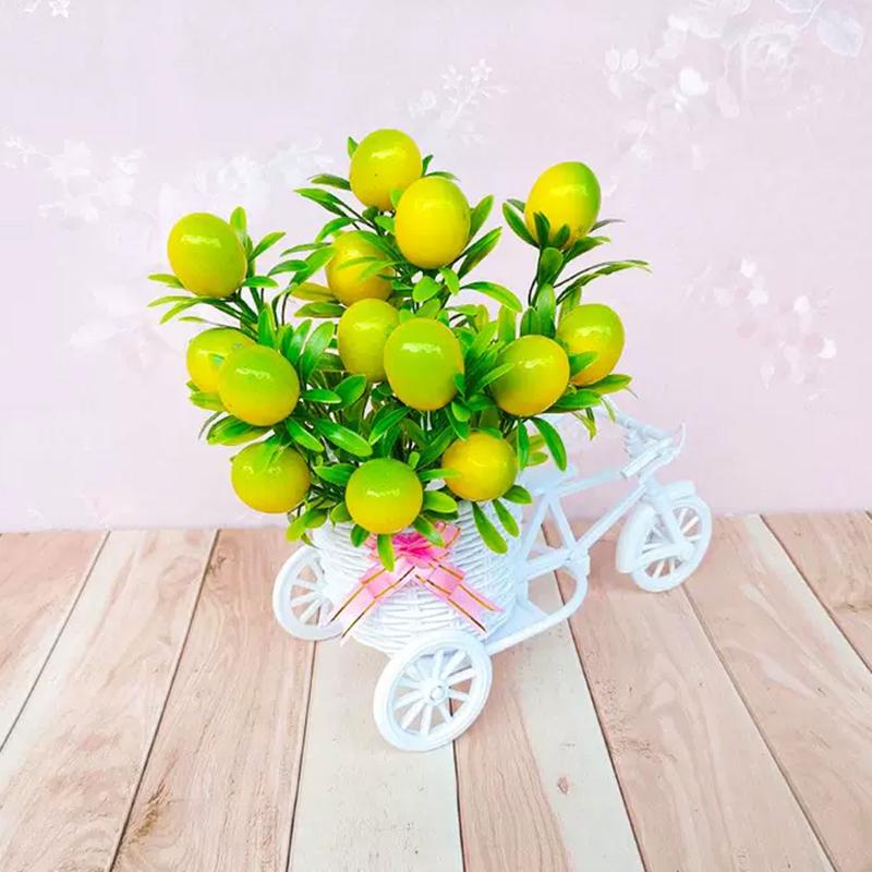 Simulation Flower Decorations Rattan Flower Basket Tricycle Bicycle Model Home Garden Wedding Party Decoration Romantic And Cute