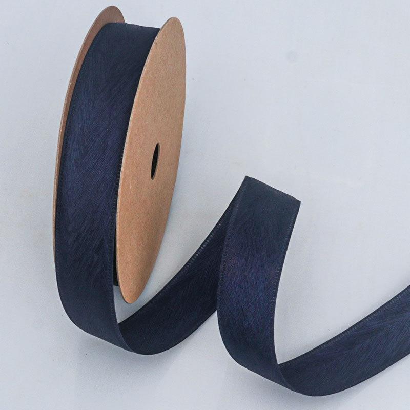 Decorative Romantic and Cozy Solid Color Matte Herringbone Twill Patterned Ribbon Handmade Diy Bow Tie Hair Collar Hat Gift Box Decorative Ribbon
