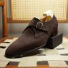 Mocassins en daim pour hommes Marron Boucle Chaussures décontractées respirantes Café Noir Flock Chaussures habillées pour hommes Fait main Chaussures pour hommes
