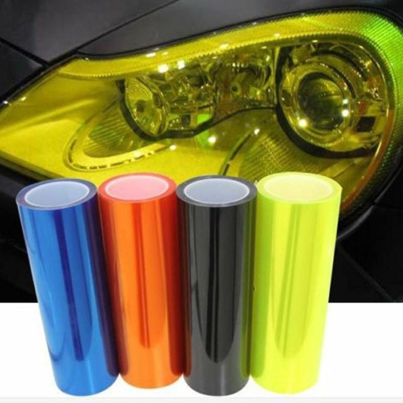 30x60cm Car Headlight Film Transpare Vinyl Self Adhesive Sticker for Car Smoke Fog Light HeadLight Taillight Colored Wrap