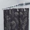 Modern Floral Shower Curtain Fabric Waterproof Bathroom Decor Printing Home Decoration Black Grey
