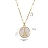 1 Stück Eiffelturm Anhänger Kupfer Halskette Stilvolle Titanstahl Schlüsselbein Kette Geschenk Damen Mädchen Elegantes Zubehör