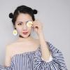 Fashion Acrylic Big Flower Dangle Earrings Piercing Ear Pendant Women Party Decor