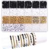 Style DIY Clay Beads Bracelet Making Kit Friendship Golden Letter Beads Kit for Jewelry Making Women Teen Girls Birthday Gift