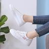 Spring and summer new board shoes women's new leather student shoes casual Korean version peach blossom INS little white shoes low top