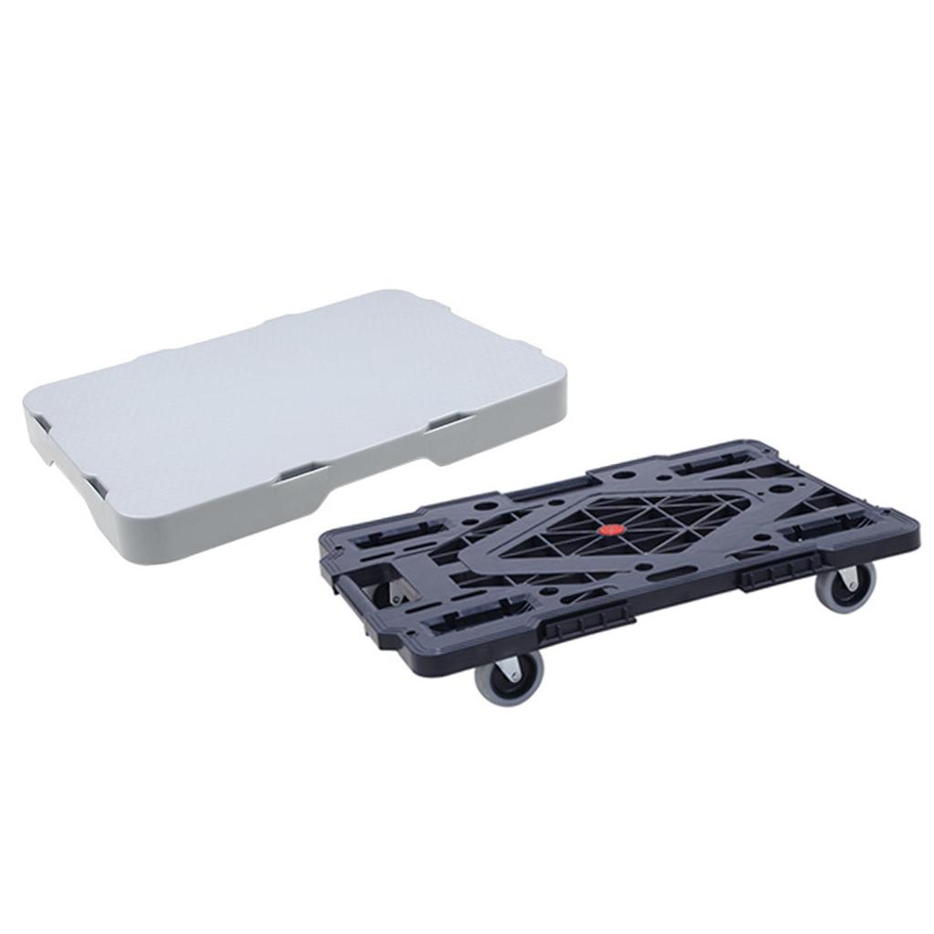 Möbelroller 360° Drehräder Rutschfeste Transportkarre Vierräder Flacher Roller für Kommode Klavier Pflanzen Sofa Picknick