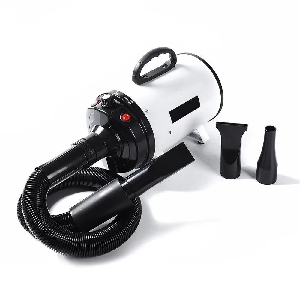 2000W/2.7HP Dog Blow Dryer Adjustable Speed Temperature Control with 4 Nozzles and Extendable Hose for Pet Hair Grooming
