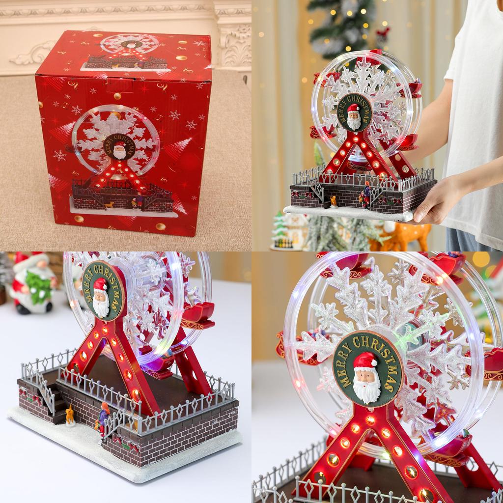 Santa Claus Themed Luminous Ferris Wheel Music Box