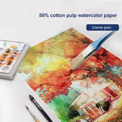 10/20 Sheets Thick Watercolor Paper Kids Students Water Color Paper Bulk Embossed Watercolor Drawing Paint Paper Art Works Supplies