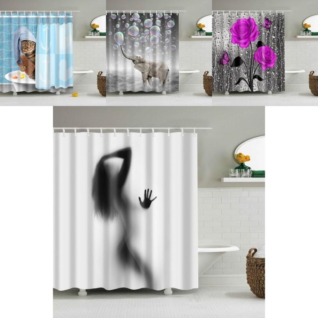 Stunning Waterproof Shower Curtain With Hooks Perfect Bathroom Decoration