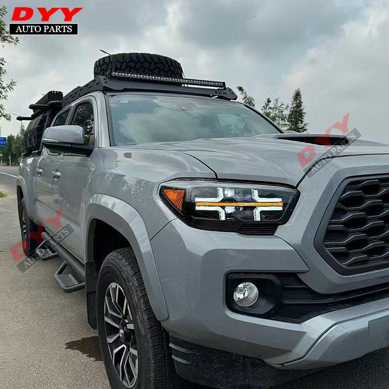 LED Daytime Running Lights: Front Headlight Assembly for 2016-21 Tacoma