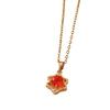Fashion 12 Constellations Zirconia Pendant Necklaces for Women Sparkling Golden Stainless Steel Necklace Jewelry