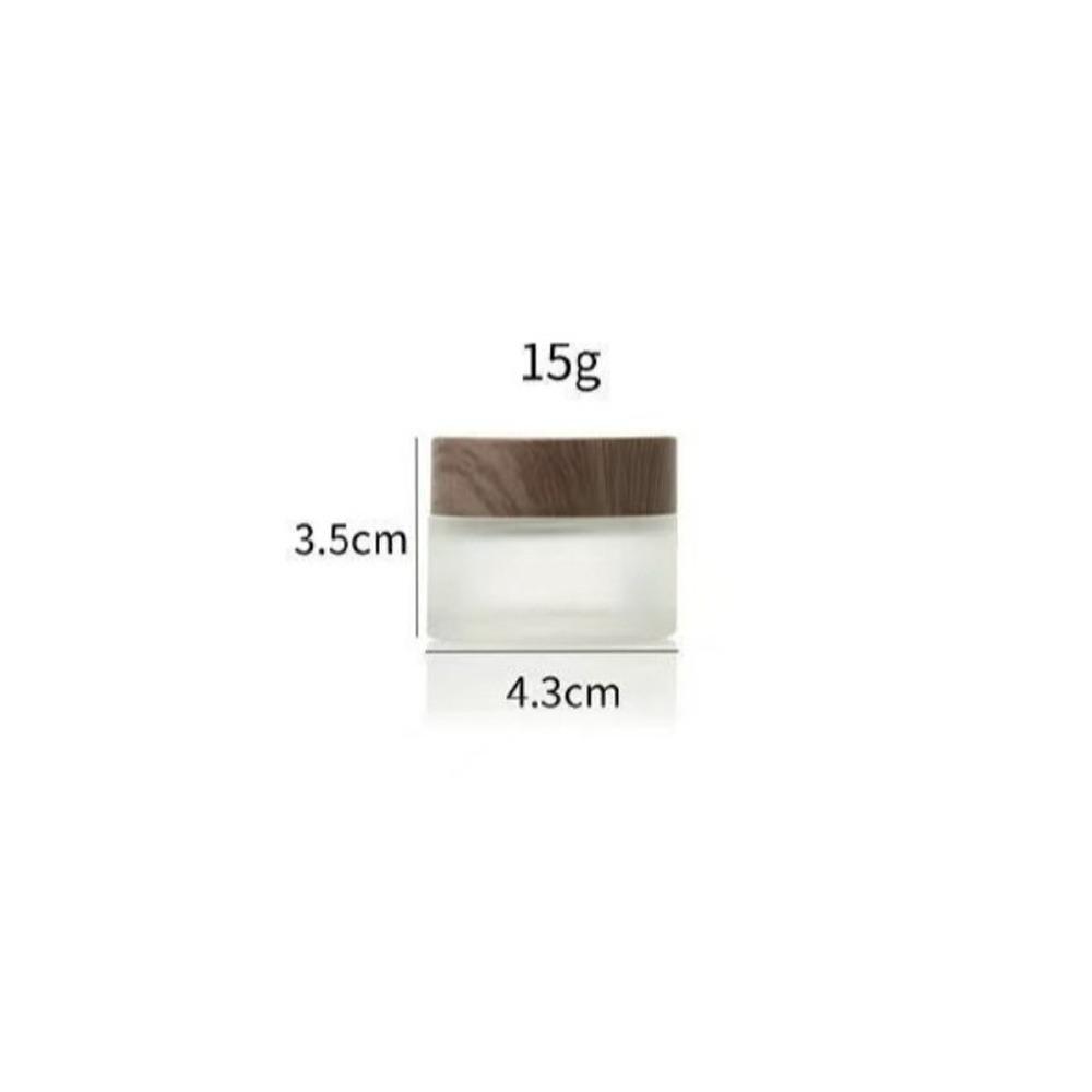 

5/10/15/20/30/50/100g Cream Bottle Frosted Glass Cosmetic Sample Dispenser for Travel 15g