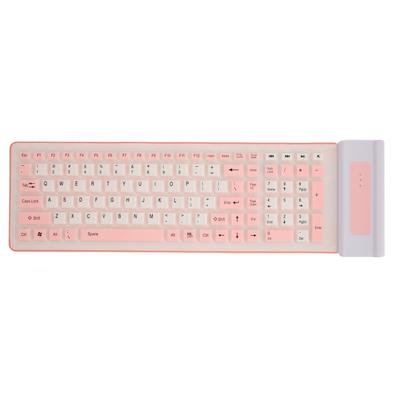 Silicone Keyboard 107 Keys Waterproof Dustproof Folding Two Colors 2.4G Wireless USB Soft Silicone