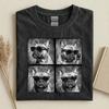 Camiseta Fresca de Gafas de Sol de Bulldog Francés, Camiseta Gráfica Divertida de Bulldog, Ropa Urbana Estética para Mascotas, Regalo de Moda para Amantes de los Perros