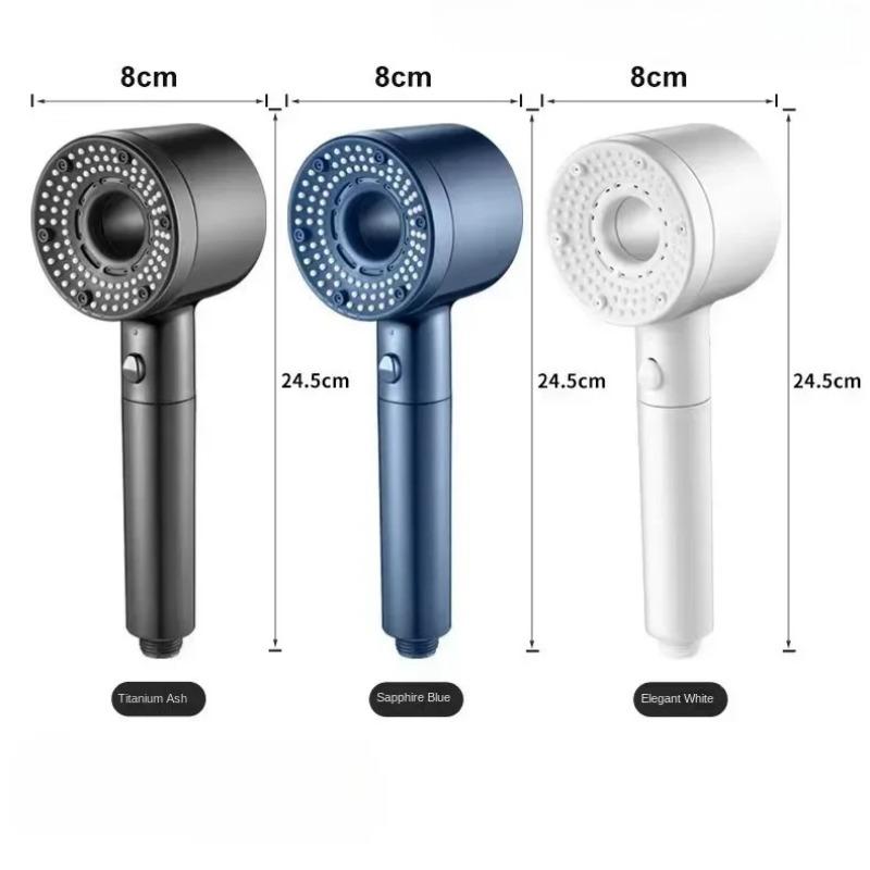 5 Mode Adjustable Shower Head Rainfall Shower Large Flow Showerhead High Pressure Water Saving Shower Mixer Bathroom Accessories