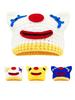 Neutral Autumn and Winter Handmade Crochet Knitted Pullover Hat for Warmth, Funny Clown Yarn Hat, Halloween Outfit