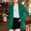 Women Rear Coat Spring Autumn Long Sleeved Blazer Jacket High End Chic Blazers