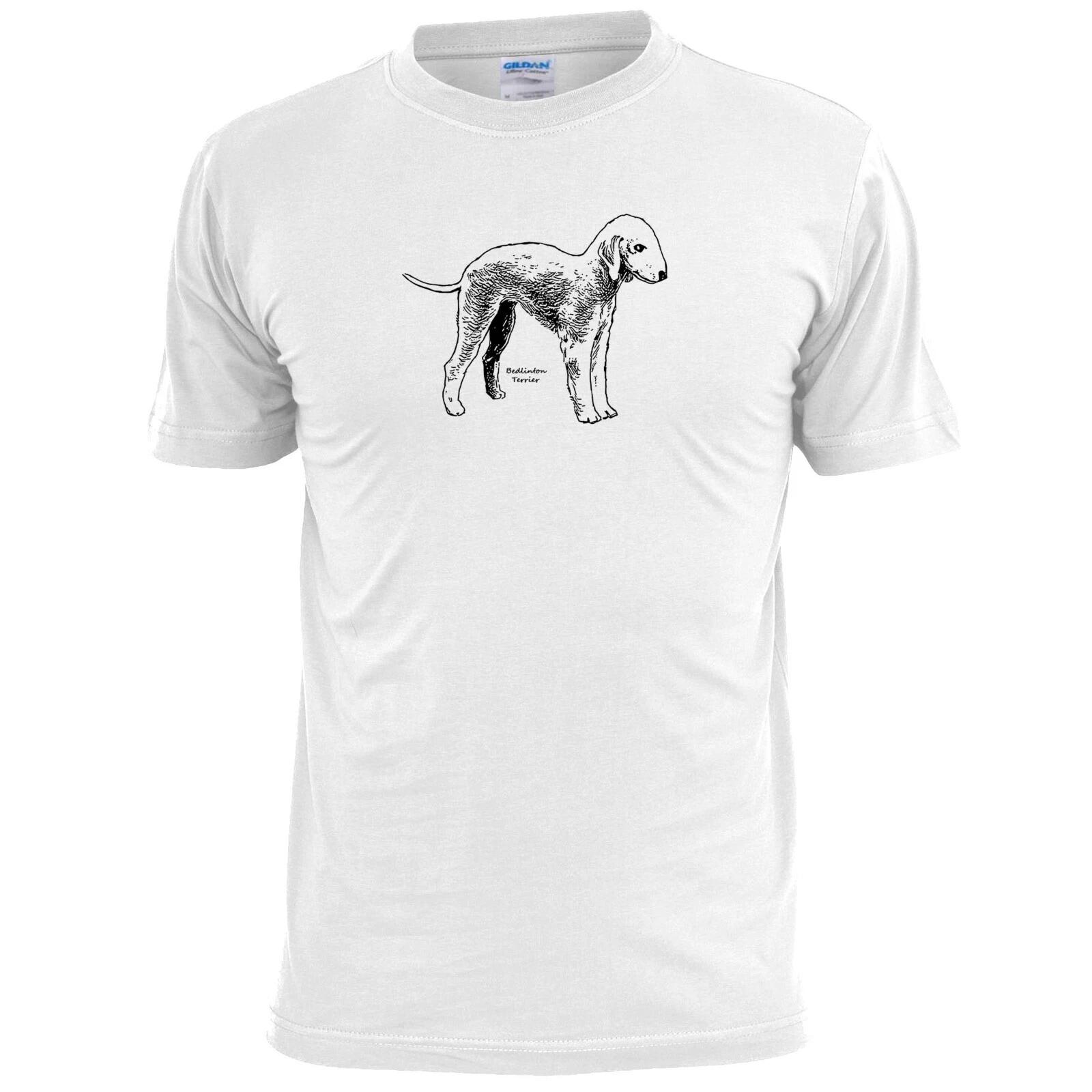 

Mens Bedlington Terrier Dog Sketch T shirt Pet Pooch Mans Best Friend XL
