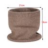 New Thickened Warm Scarves Plush Solid Color Neck Gaiter Face Cover Knitted