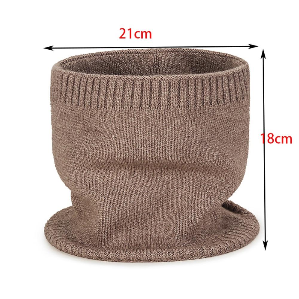New Thickened Warm Scarves Plush Solid Color Neck Gaiter Face Cover Knitted