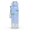 1PC Wild Grass Daisy Floral Border 750ml Color Plastic Sports Water Bottle Leakproof Flip Straw Lid For Sports Office Home Use