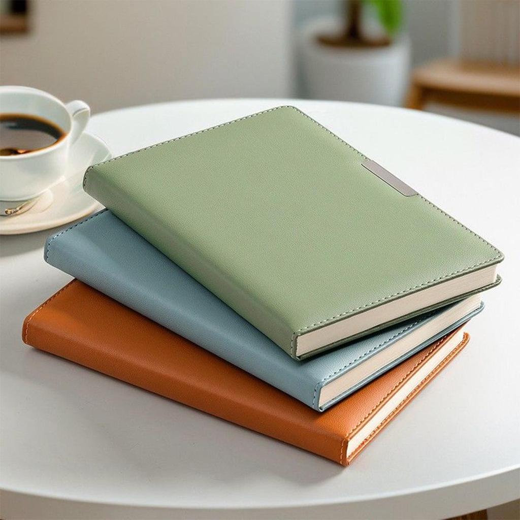 A5/B5 verdickter Business-Leder-Notizblock, Studenten-Studienheft, Arbeitsbesprechungs-Protokollbuch, Tagebuch, Exzerptbuch, 100 Blatt