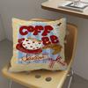 Coffee Shop City Bakery Illustration pillow cover sofa cushion cover home room decoration children gift