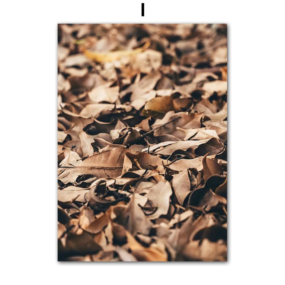 Pădure de toamnă Frunze căzute Silent Lake House Wall Art Prints Home Decor Pictures Pânză Pictură Postere Living Room Decor