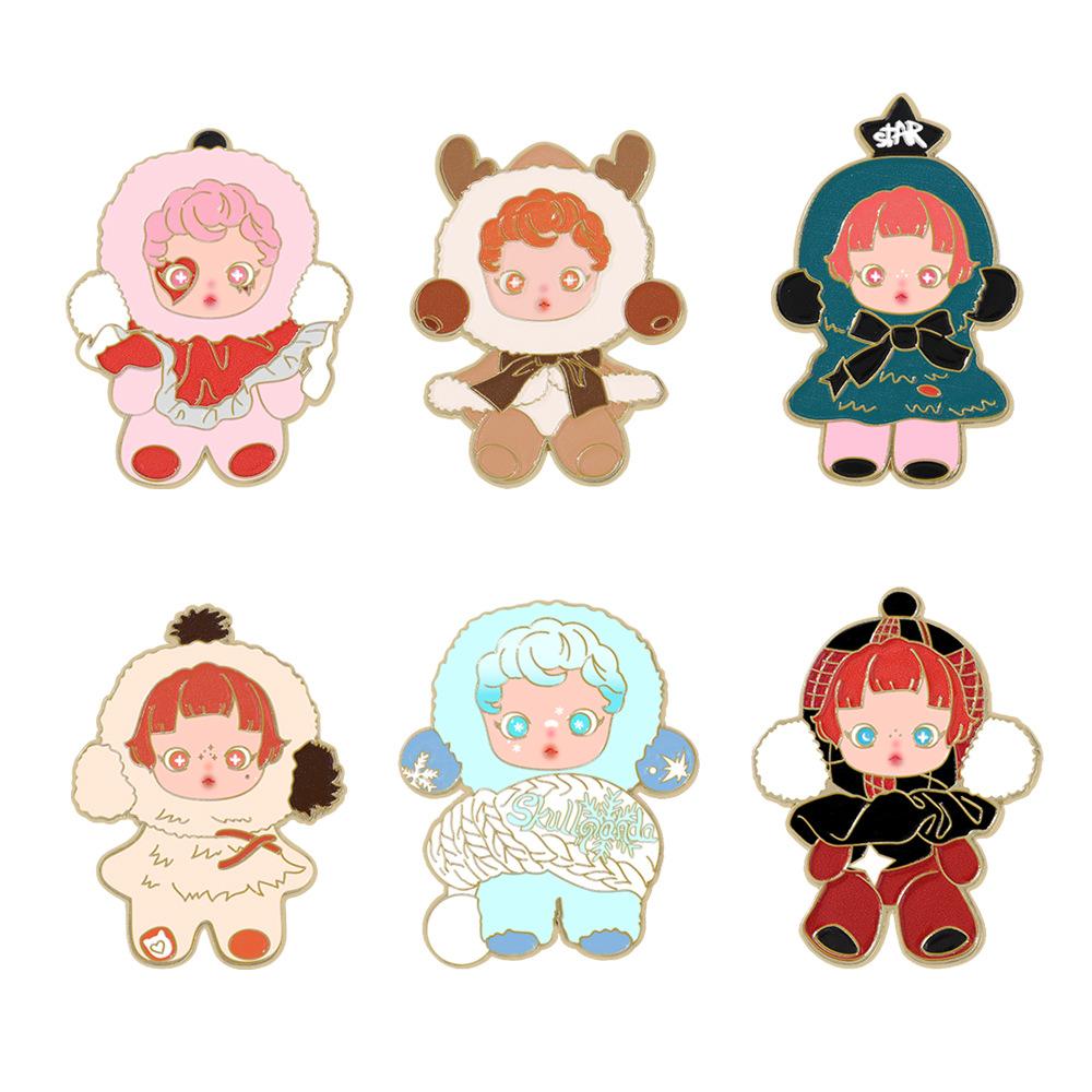 Cartoon Animation DIMOO Series Metal Badge Cute Baby Set POP MART Brooch Cute Clothes Decoration