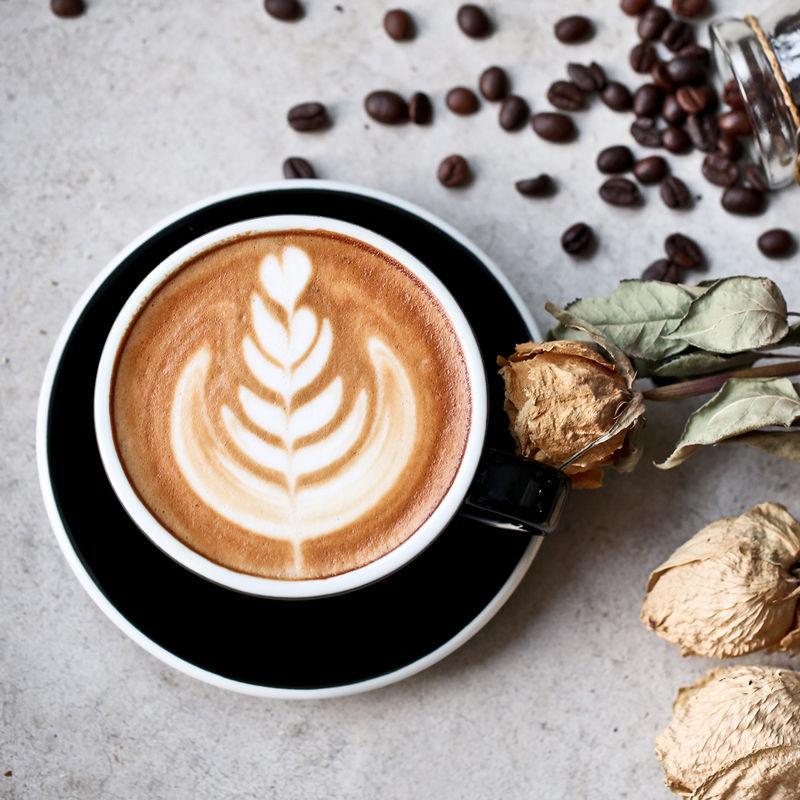 Barista empfiehlt Keramik Kaffeetasse und Untertasse Set 3. Generation verdickt caboo latte professionelle Latte Art Tasse 350