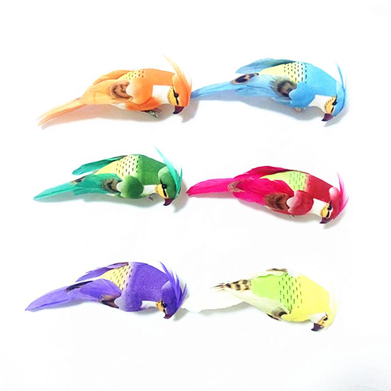 Small Parrot Foam Bird for Garden & Plant Decorations