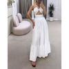 Robe Sexy Européenne & Américaine à Bretelles et Fronces - Design Cache-cœur Creusé pour Femmes