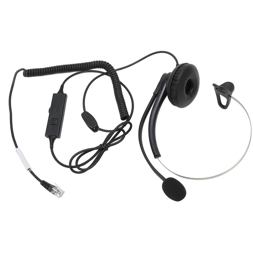 Einohriges kabelgebundenes Headset mit Geräuschunterdrückung, HD-Anrufe, Telefon-Headset für Callcenter, Büro, Geschäft, Online-Kurs