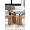 3-Piece Mushroom Nesting Table Coffee Table Decorative 3 Size Atlantic Pine Walnut