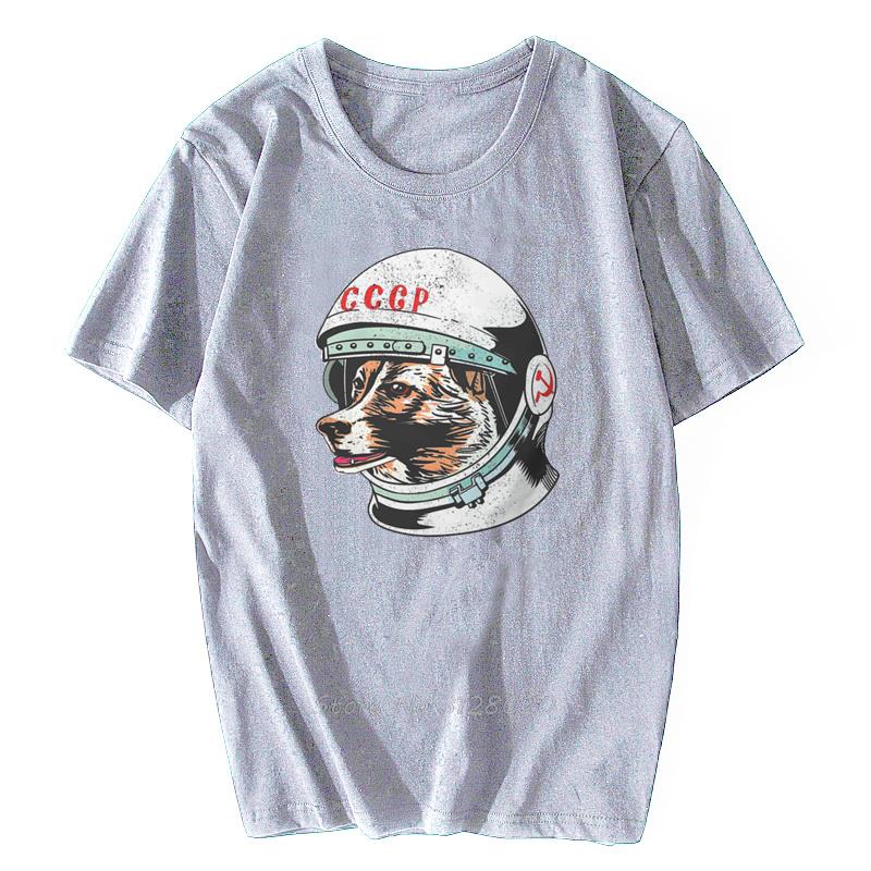 Essential Laika Cosmonaut Space Dog T Shirt Vintage Gothic TShirt Men Cotton Tees Tops Streetwear Harajuku