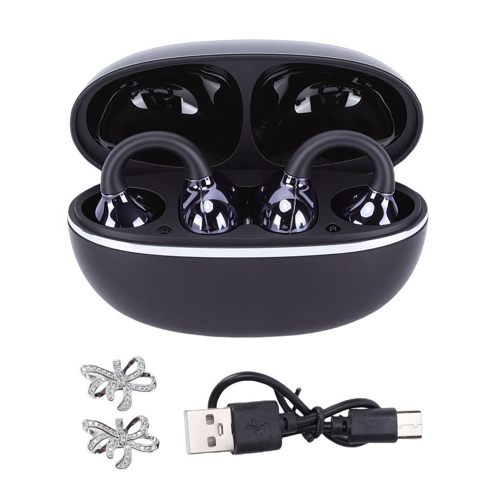 Wireless Earbuds Bluetooth 6.0 Headphones with Earrings Sports Ear Buds Comfortable for Workout Fitness Running