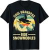 Cool Snowmobile Art For Men Grandpa Snowmobiling Snowmobile T-Shirt