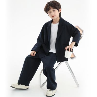 Trendy Boys' Spring/Autumn High-End Formal Suit Set: Street Style and Runway-Ready