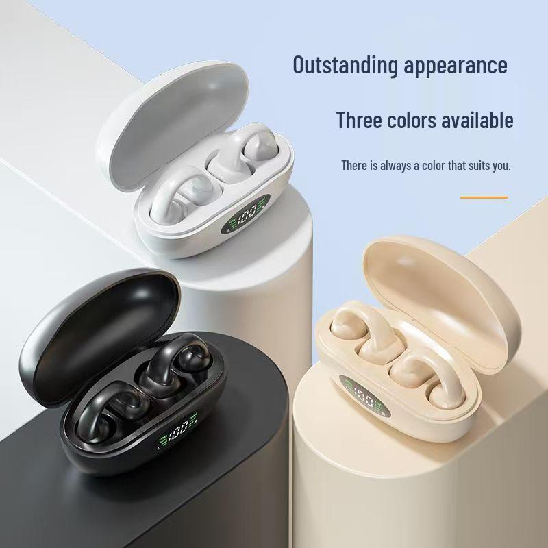 J01J03 True Wireless Ear Clip Bluetooth Earphones with Super Long Battery Life and Open-Type Design