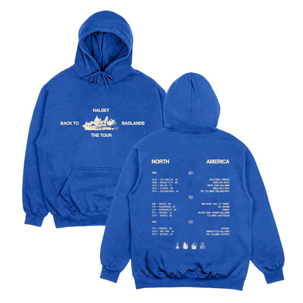 Halsey Hoodies Halsey Back To Badlands The Tour Streetwear Harajuku Hip Hop Pullover Top Popular Music Sweatshirt Fan Gift Hoody