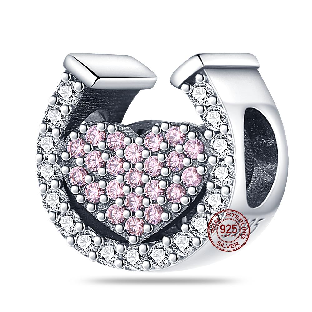 New Original Copper Pave Zirconia Pink Lotus Diy Beads Charms Fit Pan 3Mm Bracelets Madam Jewelry Gift