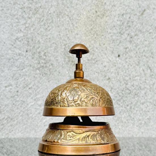 Brass Calling Bell Reception Desk Art Deco Table Decor Bell Counter Bell Office Birthday Anniversary Christmas Gift