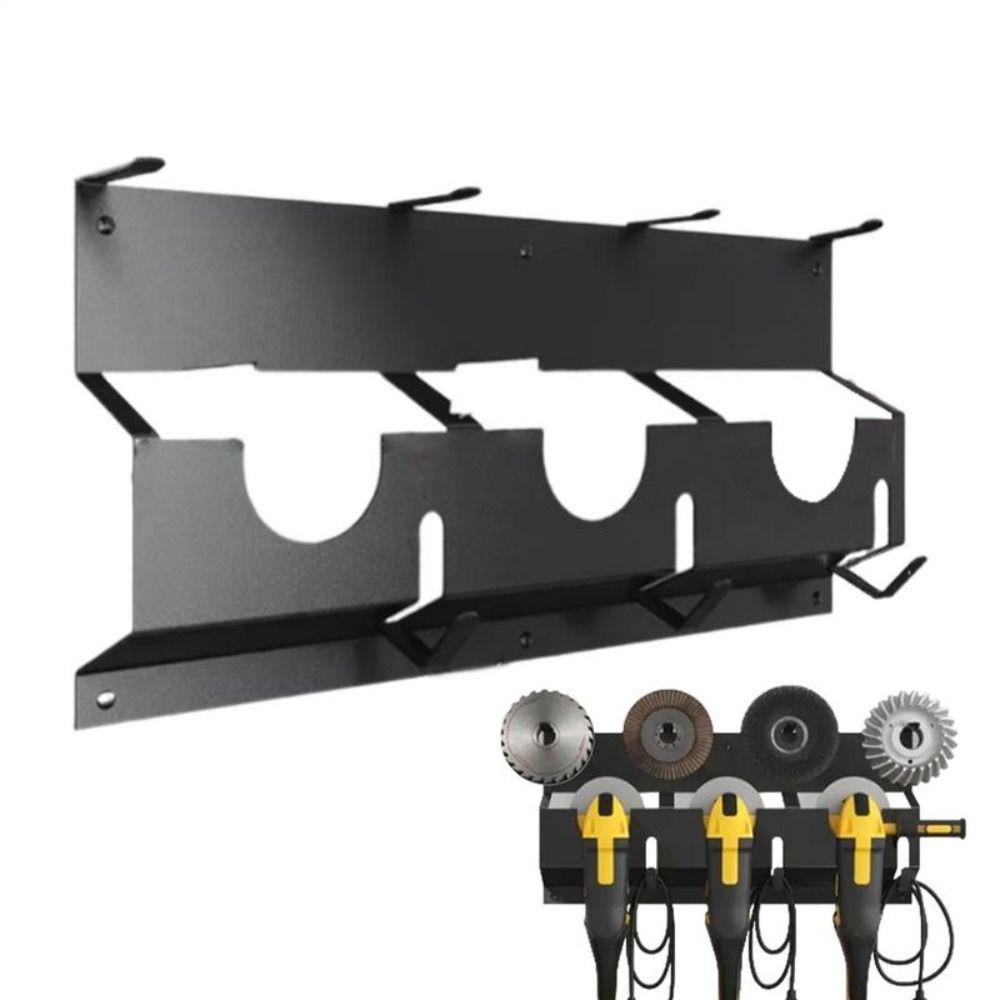 Large Capacity Hand Tool Organizer Rust Proof Metal Storage Rack Fixed Polishers Holder