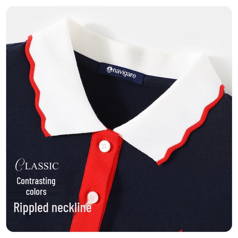 Navigare Girls' Long Sleeve Polo T-shirt